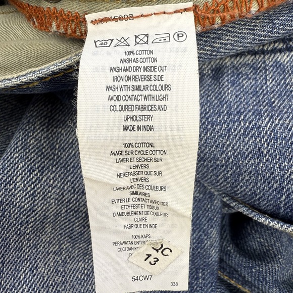 FCUK Jeans Distressed Blue Straight Leg Mens Size 34x32 Vintage Good Condition - Picture 11 of 16